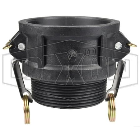 Dixon Type B Cam and Groove Coupler, 3 in Nominal, Female Coupler x MNPT End Style, Polypropylene, Domesti PPB300